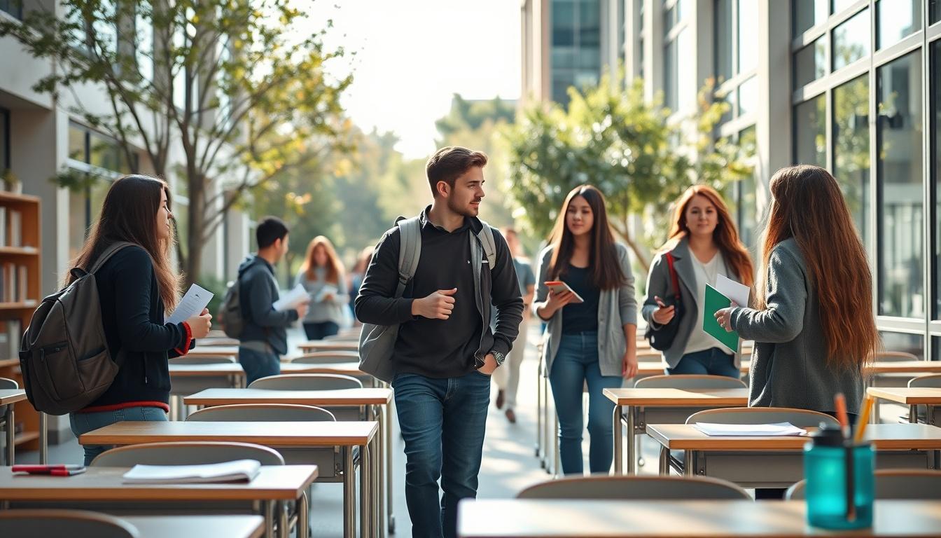 Student using online courses for flexible education