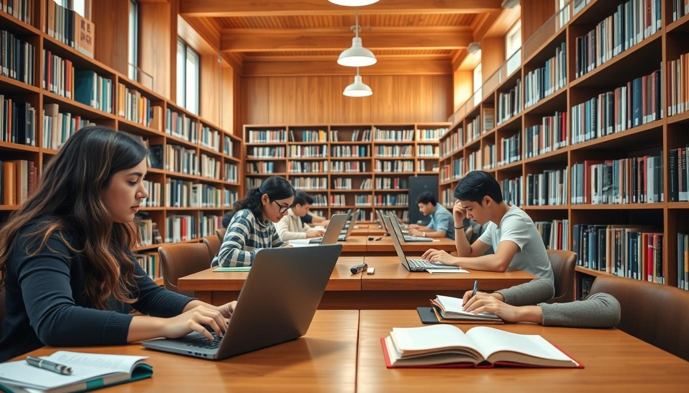 Modern university campus for students